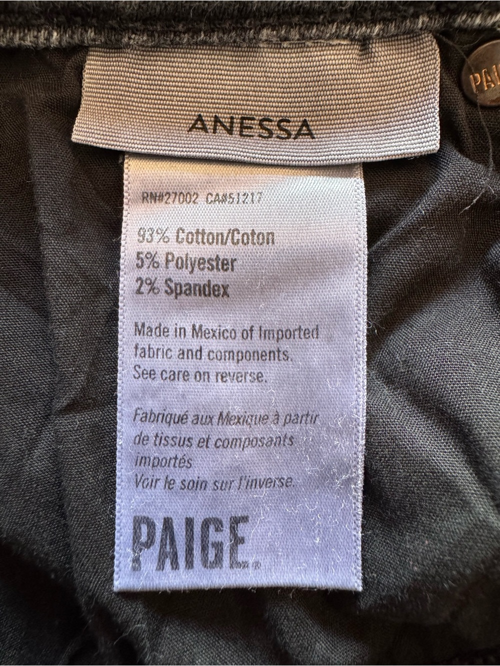 PAIGE Anessa Petite Wide Leg high Rise Raw Hem In Black Lotus Wash Jean Size 26 - Picture 13 of 16